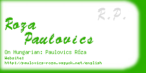 roza paulovics business card